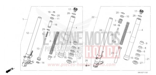 FRONT FORK NSS750S de 2025